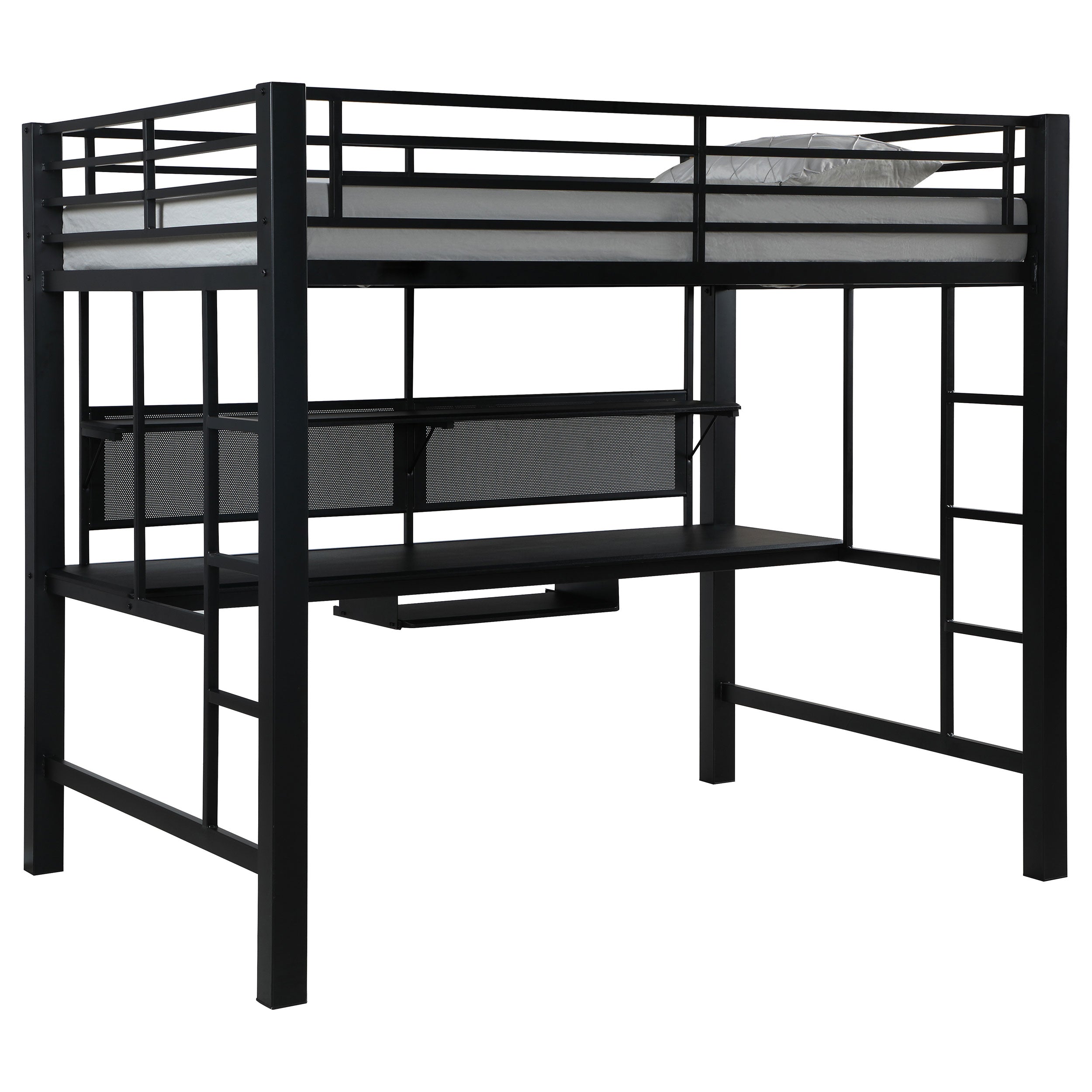 Best Furniture Outlet - Coaster - Avalon Full Workstation Loft Bed Black - 460023
