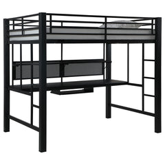 Best Furniture Outlet - Coaster - Avalon Full Workstation Loft Bed Black - 460023