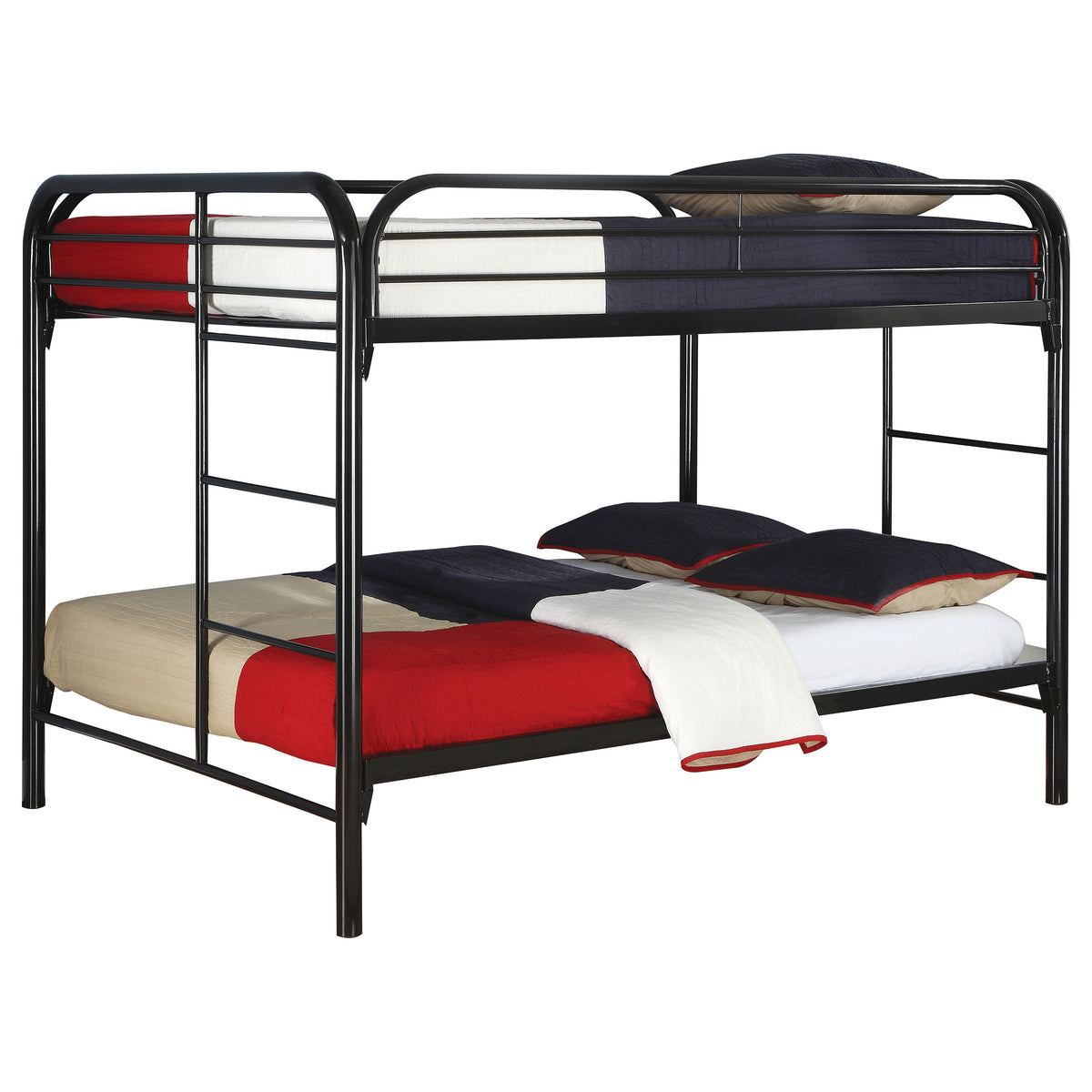 Best Furniture Outlet - Coaster - Morgan Metal Full Over Full Bunk Bed Black - 460056K