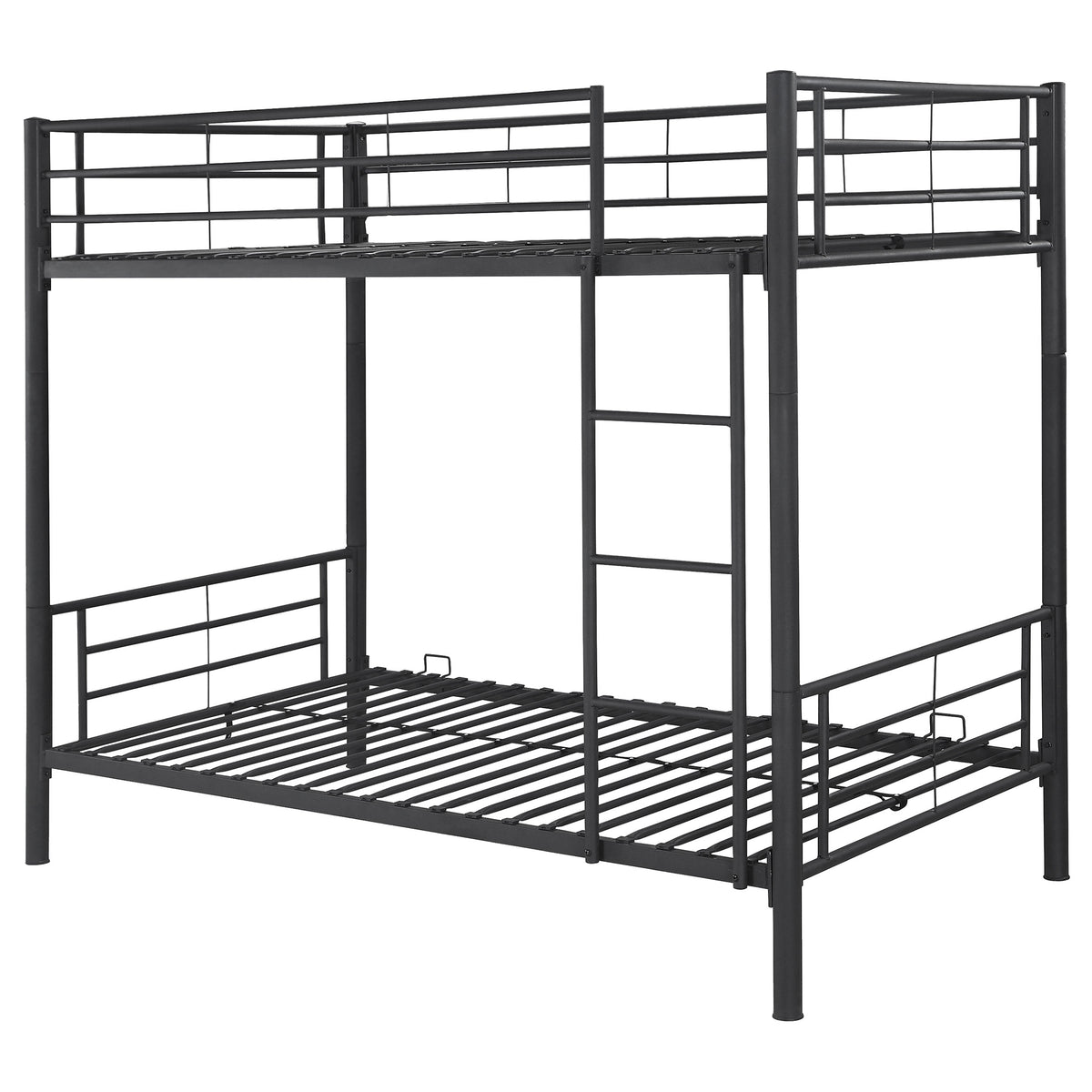 Best Furniture Outlet - Coaster - Hayward Metal Twin Over Twin Bunk Bed Black - 460072B