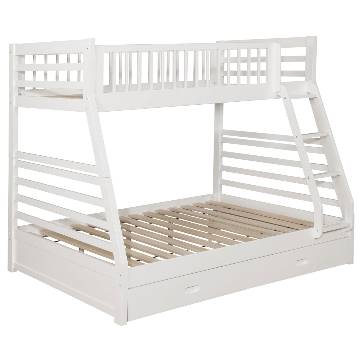 Best Furniture Outlet - Coaster - Ashton 2-drawer Wood Twin Over Full Bunk Bed White - 460180
