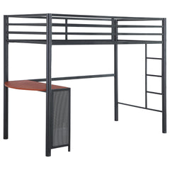 Best Furniture Outlet - Coaster - Fisher Twin Workstation Loft Bed Gunmetal - 460229