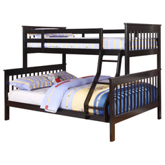 Best Furniture Outlet - Coaster - Chapman Wood Twin Over Full Bunk Bed Black - 460259