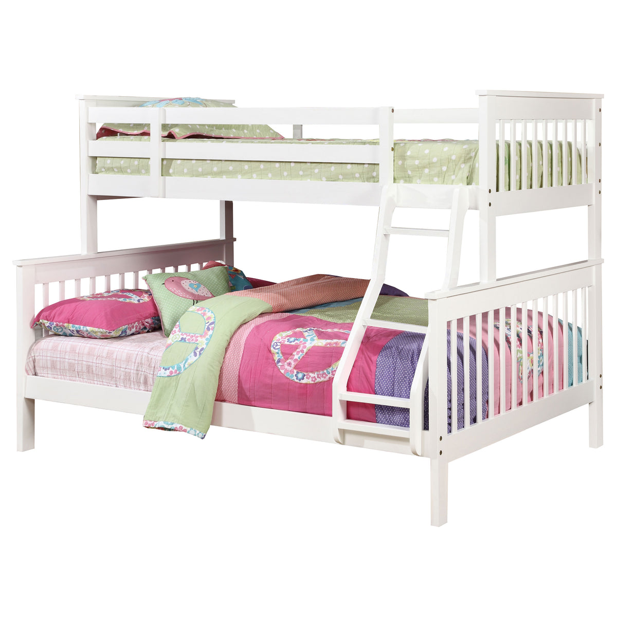 Best Furniture Outlet - Coaster - Chapman Wood Twin Over Full Bunk Bed White - 460260