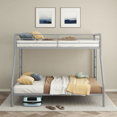 Carson Metal Twin Over Full Bunk Bed Glossy Silver