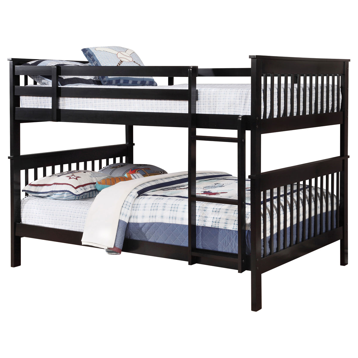 Best Furniture Outlet - Coaster - Chapman Wood Full Over Full Bunk Bed Black - 460359