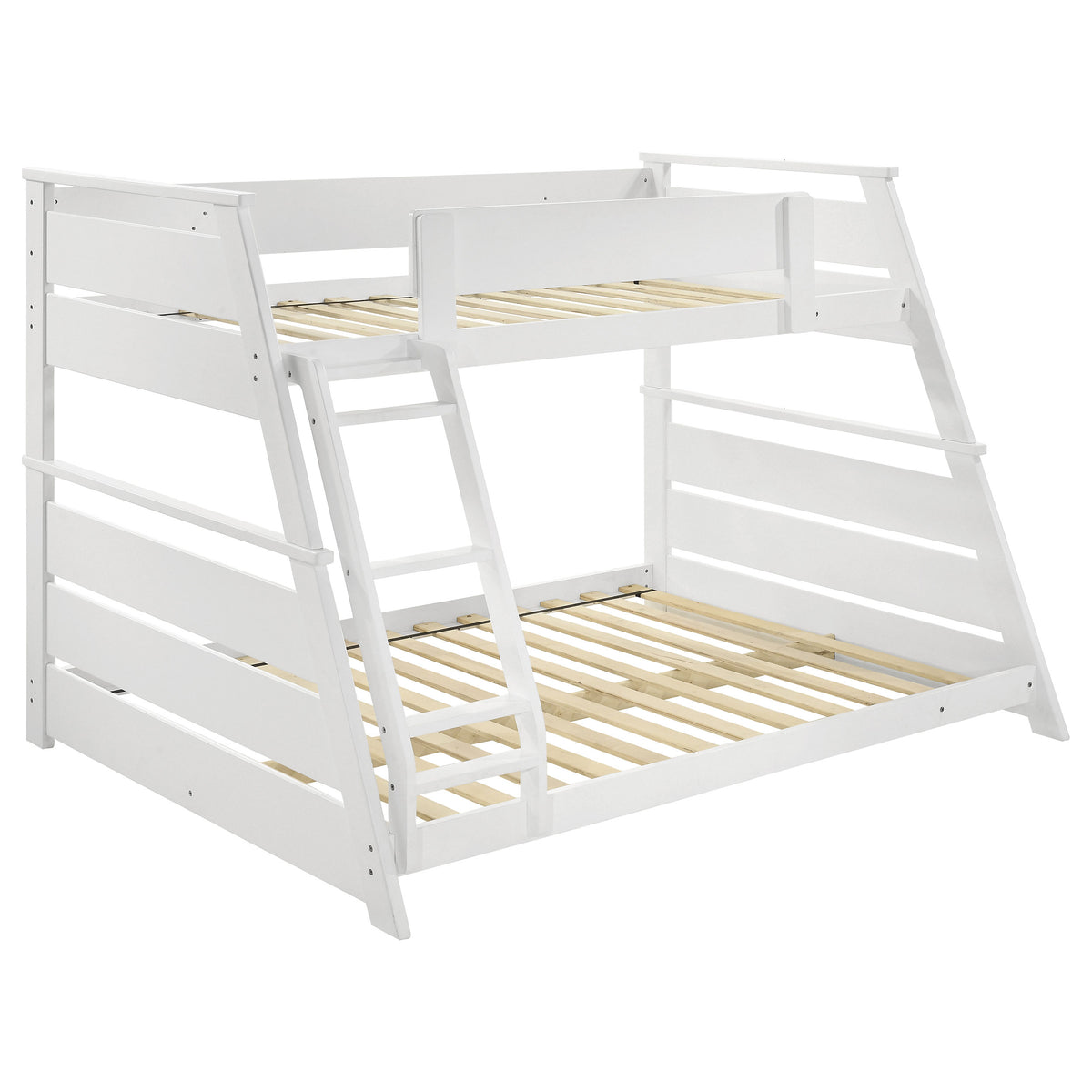 Best Furniture Outlet - Coaster - Holden Wood Veneer Twin Over Full Bunk Bed White - 460593WHT