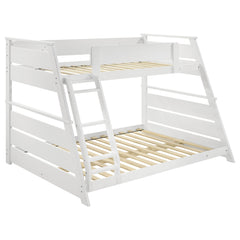 Best Furniture Outlet - Coaster - Holden Wood Veneer Twin Over Full Bunk Bed White - 460593WHT