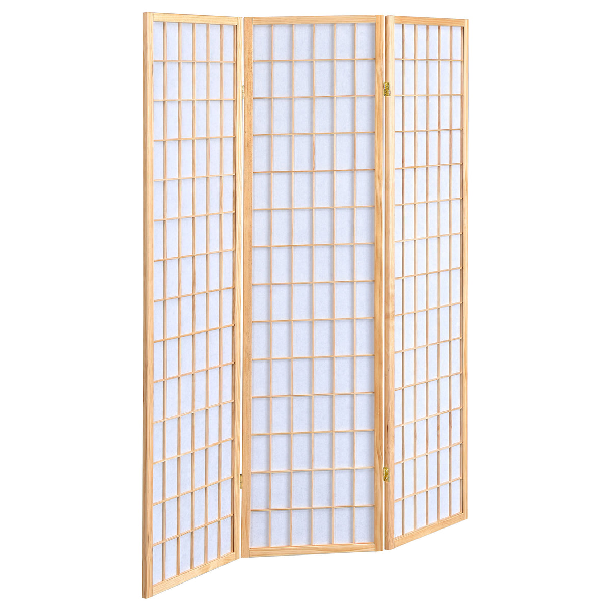 Best Furniture Outlet - Coaster - Carrie 3-Panel Room Divider Folding Shoji Screen Natural - 4621