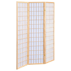 Best Furniture Outlet - Coaster - Carrie 3-Panel Room Divider Folding Shoji Screen Natural - 4621
