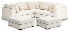 Best Furniture Outlet - Ashley Furniture - Donelson Creek 5-Piece Sectional and 2 Oversized Ottomans - 5-Piece Sectional and 2 Oversized Ottomans - 48002U4