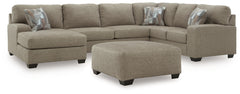 Best Furniture Outlet - Ashley Furniture - Newellen 3-Piece Sectional and Oversized Ottoman - 3-Piece Sectional and Oversized Ottoman - 48404U1