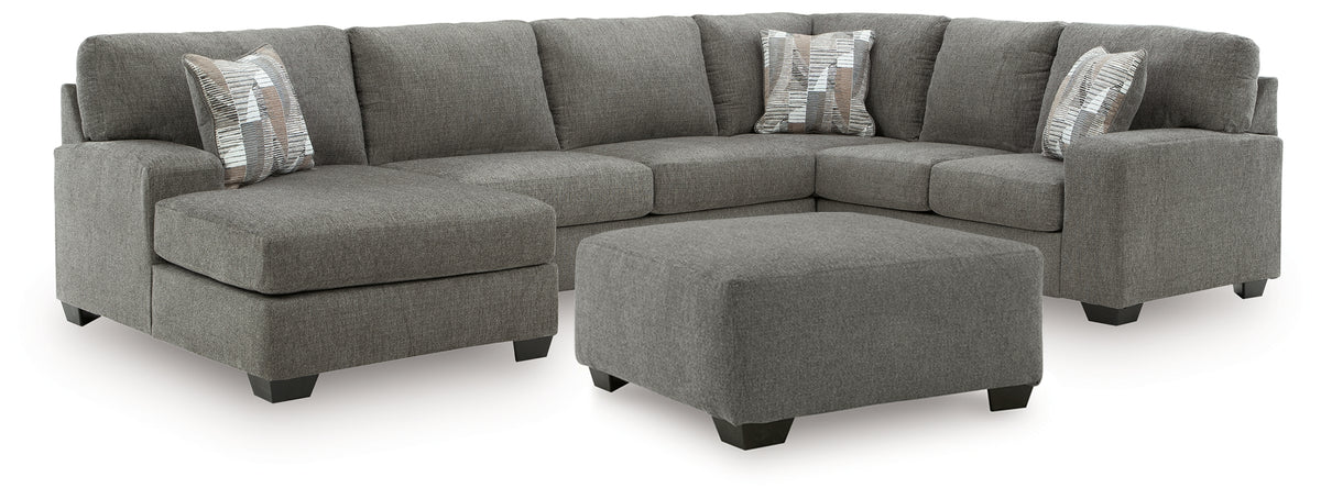 Clarington 3-Piece Sectional and Oversized Ottoman