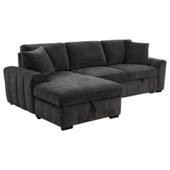 Best Furniture Outlet - Coaster - Pastrana Upholstered Sleeper Sectional Sofa LAF Chaise Grey - 500349