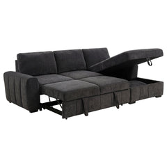 Best Furniture Outlet - Coaster - Pastrana Upholstered Sleeper Sectional Sofa RAF Chaise Grey - 500359