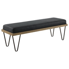Best Furniture Outlet - Coaster - Chad Denim Upholstered Accent Bench Dark Blue - 501837