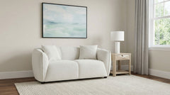 Aleisha Fabric Upholstered Loveseat Sand
