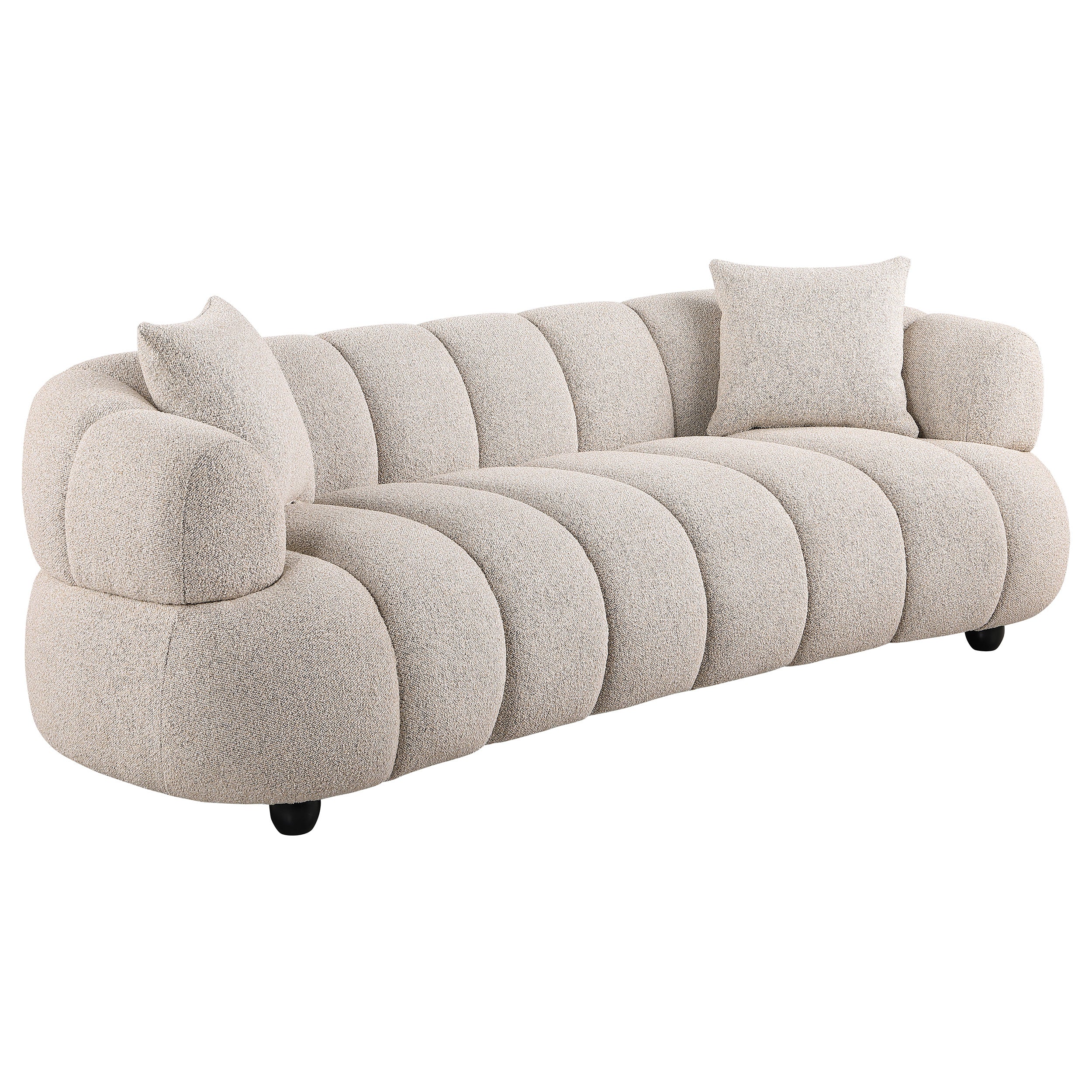 Best Furniture Outlet - Coaster - Whitney Contemporary Channel Tufted Woven Fabric Upholstered Sofa - 503721