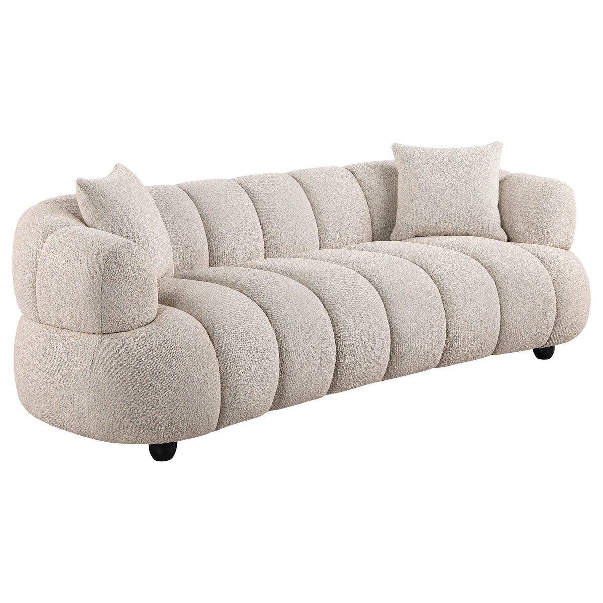 Best Furniture Outlet - Coaster - Whitney Contemporary Channel Tufted Woven Fabric Upholstered Sofa - 503721