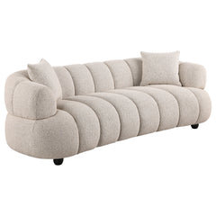 Best Furniture Outlet - Coaster - Whitney Contemporary Channel Tufted Woven Fabric Upholstered Sofa - 503721