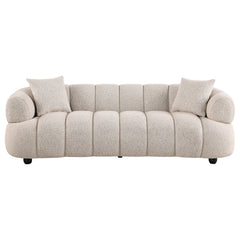 Whitney Contemporary Channel Tufted Woven Fabric Upholstered Sofa