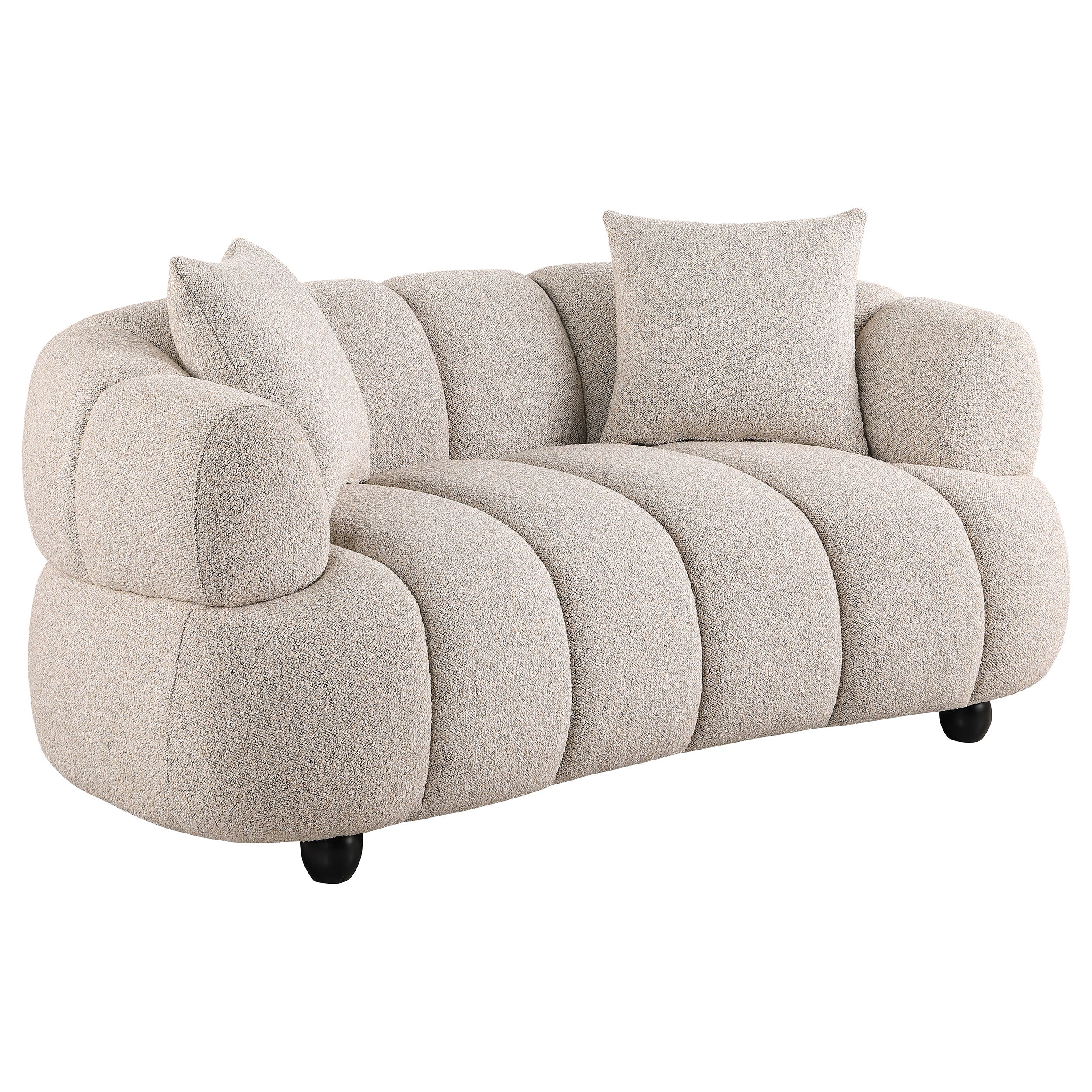 Best Furniture Outlet - Coaster - Whitney Contemporary Channel Tufted Woven Fabric Upholstered Loveseat - 503722