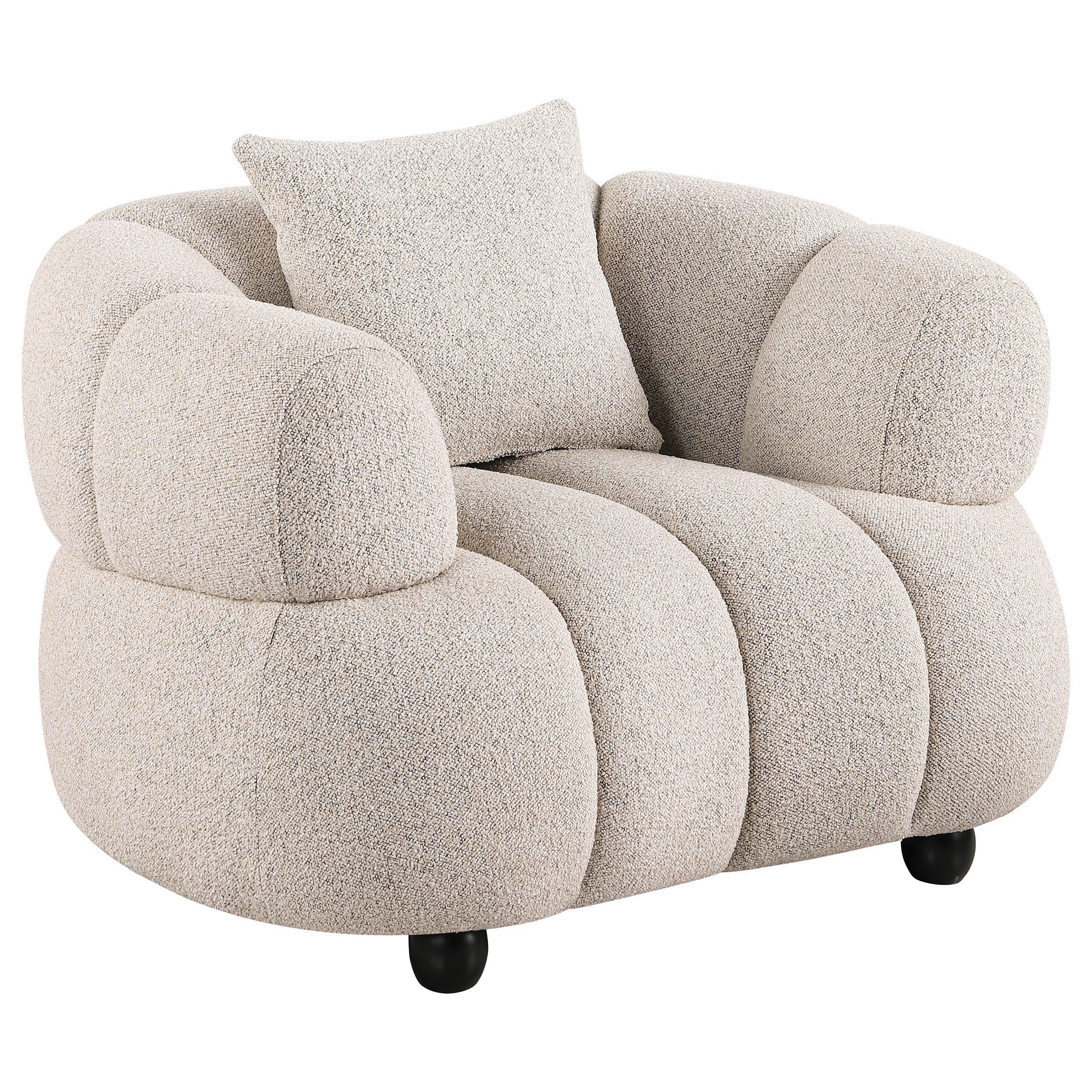 Best Furniture Outlet - Coaster - Whitney Contemporary Channel Tufted Woven Fabric Upholstered Accent Chair - 503723