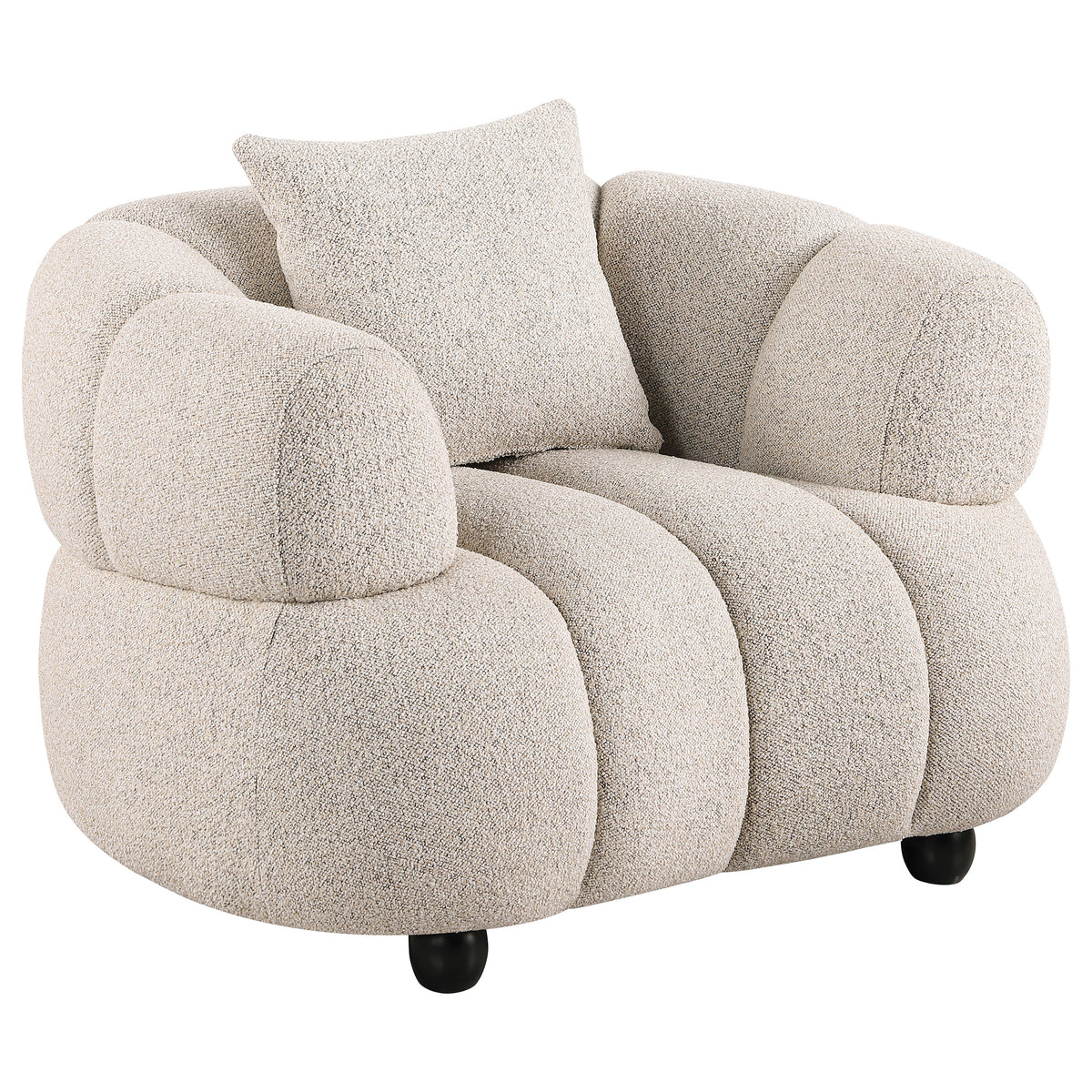 Best Furniture Outlet - Coaster - Whitney Contemporary Channel Tufted Woven Fabric Upholstered Accent Chair - 503723