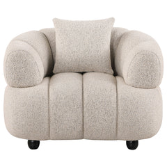 Whitney Contemporary Channel Tufted Woven Fabric Upholstered Accent Chair