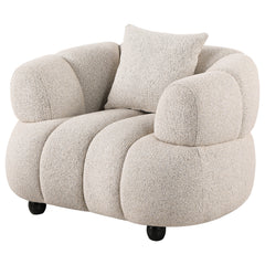 Whitney Contemporary Channel Tufted Woven Fabric Upholstered Accent Chair