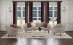 Best Furniture Outlet - Coaster - Ellorie 3-piece Upholstered Curved Sofa Set Beige - 504837-S3