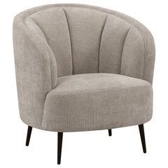 Best Furniture Outlet - Coaster - Ellorie Upholstered Channel Back Curved Chair Beige - 504839