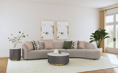 Best Furniture Outlet - Coaster - Fayette 3-piece Upholstered Sectional Sofa Greige - 504920-SET