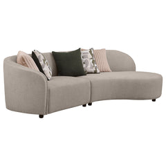 Best Furniture Outlet - Coaster - Fayette 2-piece Upholstered Sectional Sofa Greige - 504920