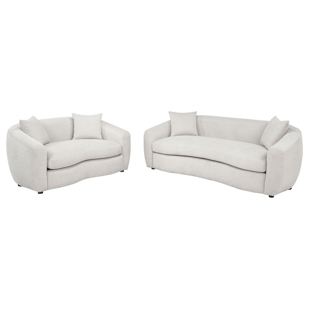 Best Furniture Outlet - Coaster - Isabella 2-piece Fabric Upholstered Sofa Set Sand - 504971-S2