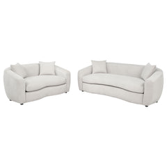 Best Furniture Outlet - Coaster - Isabella 2-piece Fabric Upholstered Sofa Set Sand - 504971-S2
