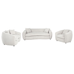 Best Furniture Outlet - Coaster - Isabella 3-piece Fabric Upholstered Sofa Set Sand - 504971-S3