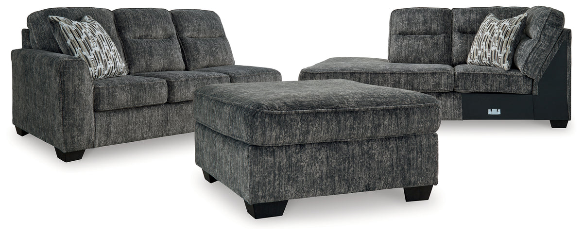 Best Furniture Outlet - Ashley Furniture - Lonoke 2-Piece Sectional and Ottoman - 2-Piece Sectional and Ottoman - 50504U5