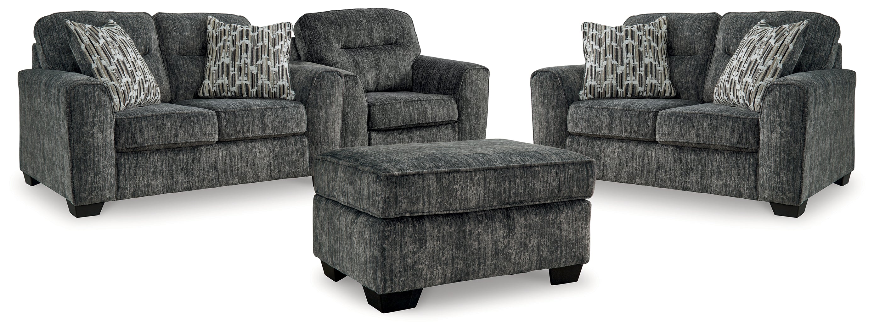 Best Furniture Outlet - Ashley Furniture - Lonoke 2 Loveseats, Oversized Chair and Ottoman - 2 Loveseats, Oversized Chair and Ottoman - 50504U7