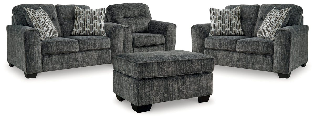 Best Furniture Outlet - Ashley Furniture - Lonoke 2 Loveseats, Oversized Chair and Ottoman - 2 Loveseats, Oversized Chair and Ottoman - 50504U7