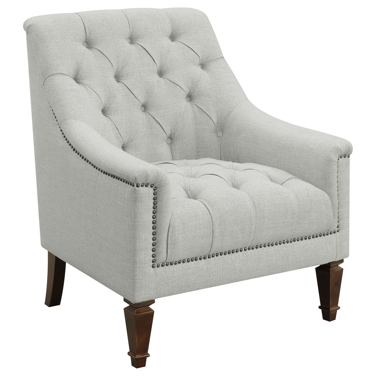 Best Furniture Outlet - Coaster - Avonlea Fabric Upholstered Sloped Arm Chair Grey Fabric - 505643