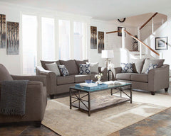 Best Furniture Outlet - Coaster - Salizar 3-piece Upholstered Flared Arm Sofa Set Grey - 506021-S3