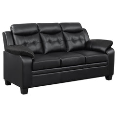 Best Furniture Outlet - Coaster - Finley Upholstered Padded Arm Tufted Sofa Black - 506551