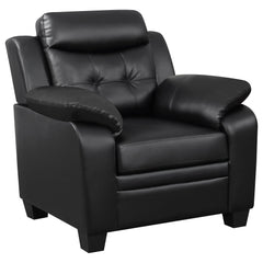 Best Furniture Outlet - Coaster - Finley Upholstered Padded Arm Tufted Accent Chair Black - 506553