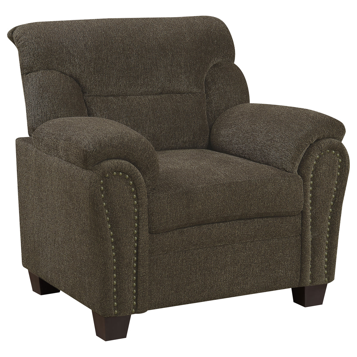 Best Furniture Outlet - Coaster - Clementine Upholstered Padded Arm Accent Chair Brown - 506573