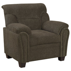 Best Furniture Outlet - Coaster - Clementine Upholstered Padded Arm Accent Chair Brown - 506573