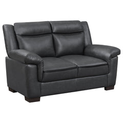 Best Furniture Outlet - Coaster - Arabella Upholstered Padded Arm Loveseat Grey - 506592