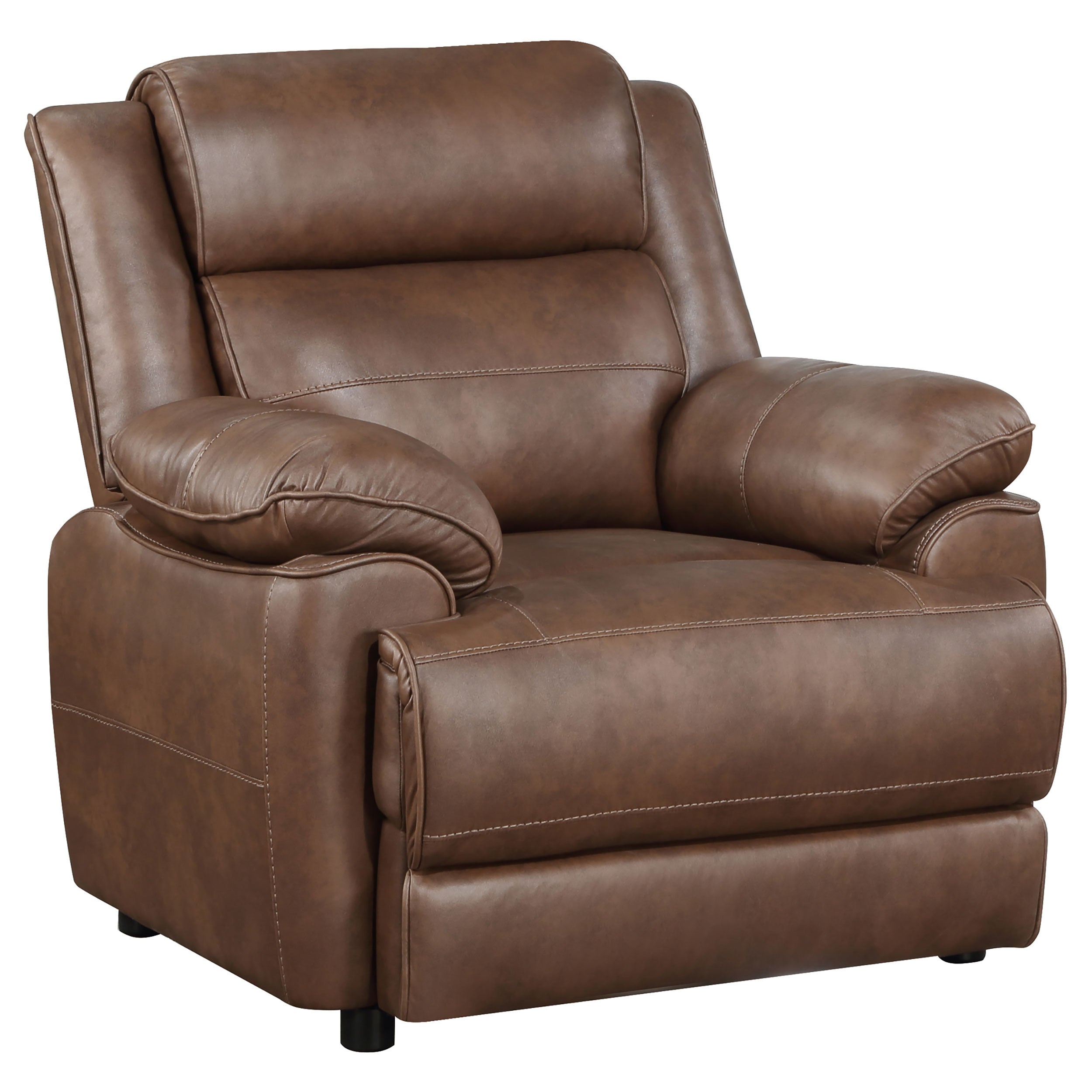 Best Furniture Outlet - Coaster - Ellington Upholstered Padded Arm Accent Chair Dark Brown - 508283