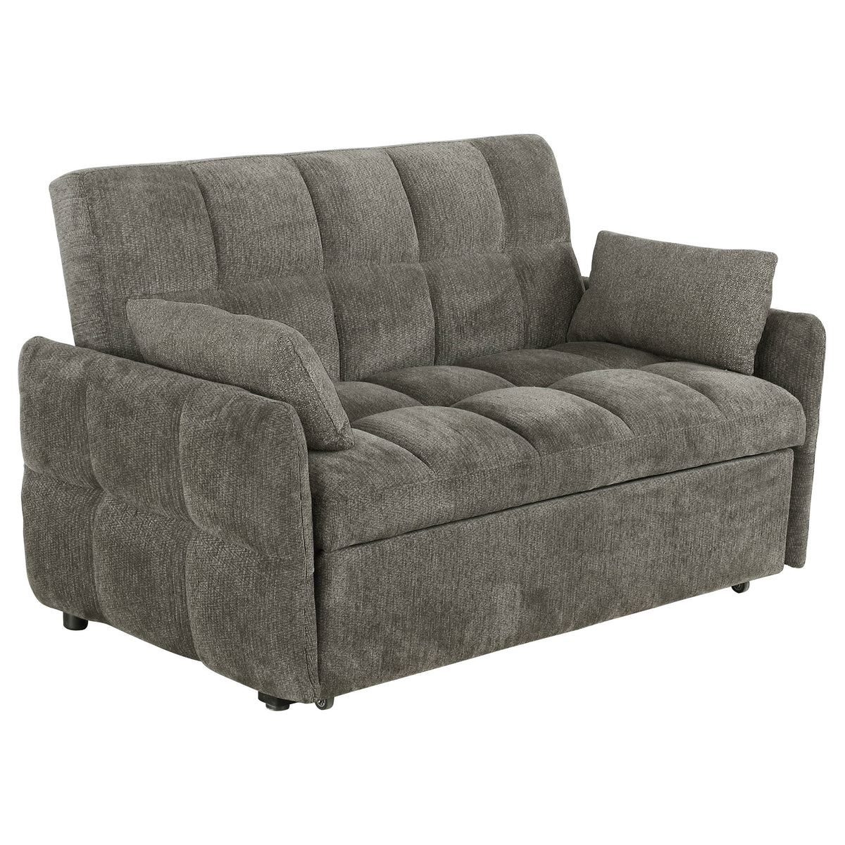 Best Furniture Outlet - Coaster - Cotswold Upholstered Convertible Sleeper Sofa Bed Dark Grey - 508308
