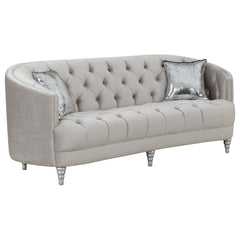 Best Furniture Outlet - Coaster - Avonlea Upholstered Sloped Arm Sofa Grey Velvet - 508461